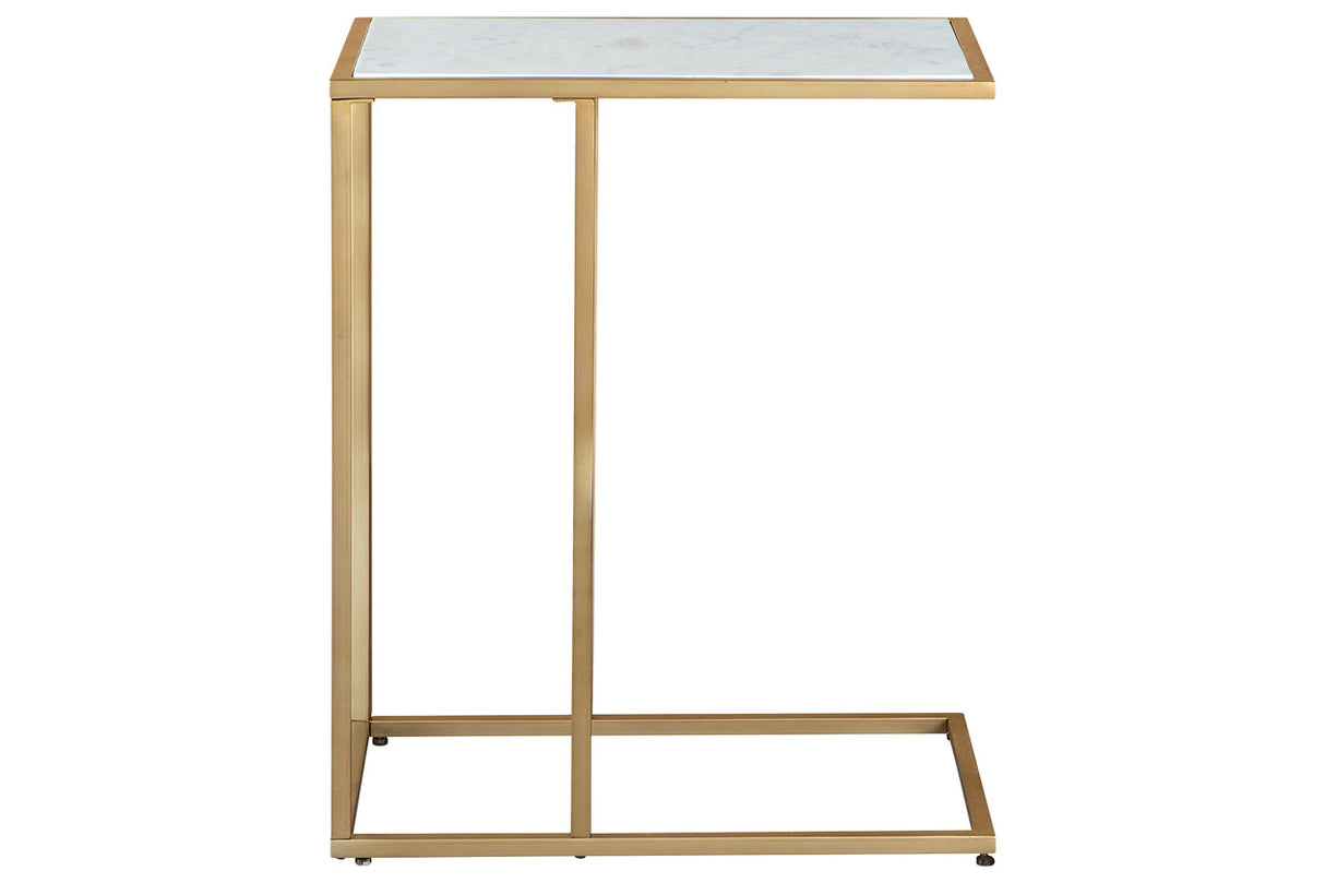 Lanport Champagne/White Accent Table -  - Luna Furniture