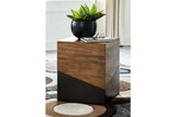 Trailbend Brown/Gunmetal Accent Table from Ashley - Luna Furniture