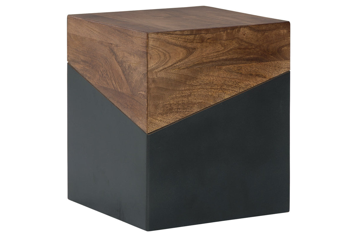 Trailbend Brown/Gunmetal Accent Table from Ashley - Luna Furniture