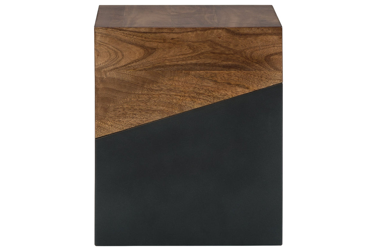 Trailbend Brown/Gunmetal Accent Table from Ashley - Luna Furniture