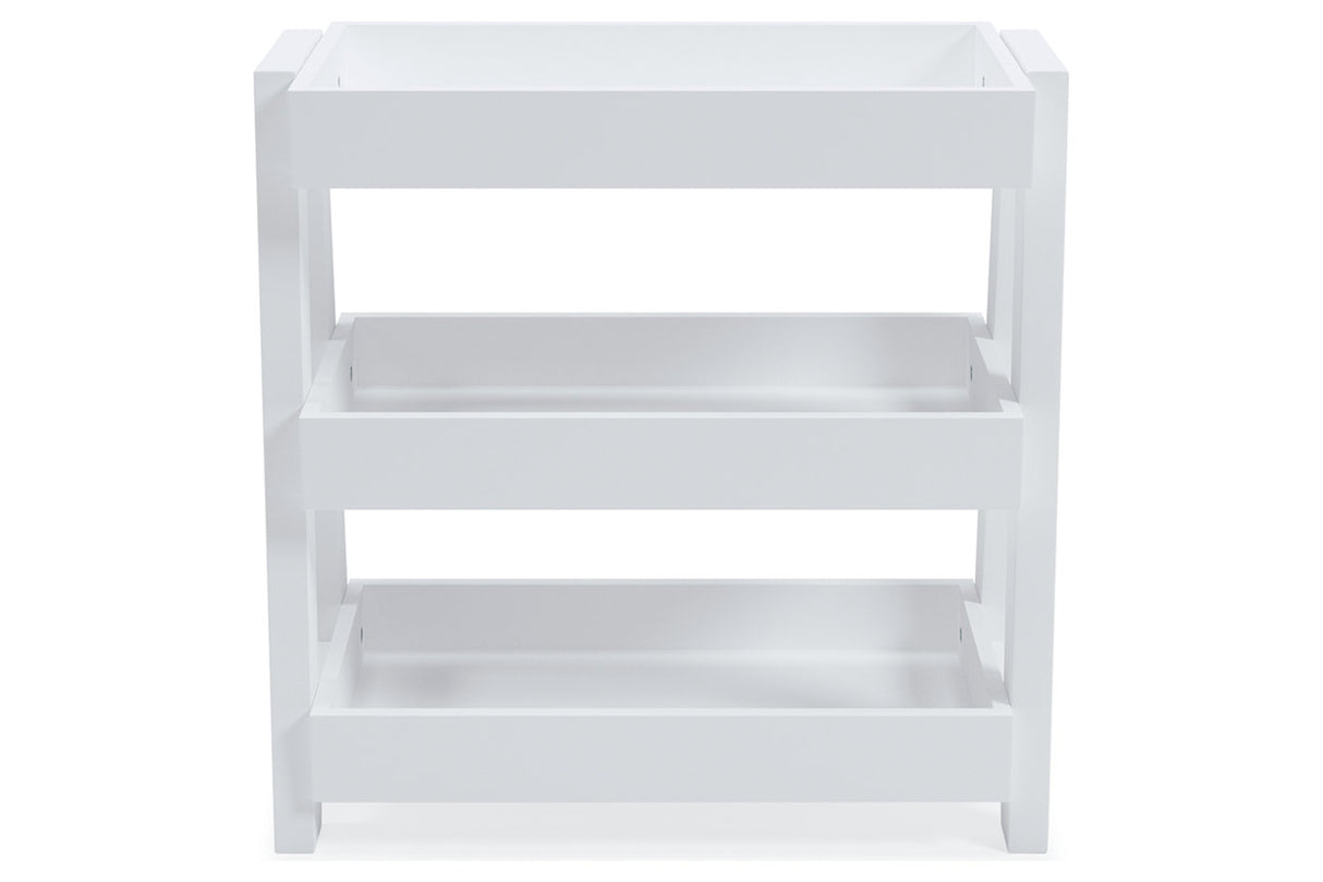 Blariden White Shelf Accent Table from Ashley - Luna Furniture