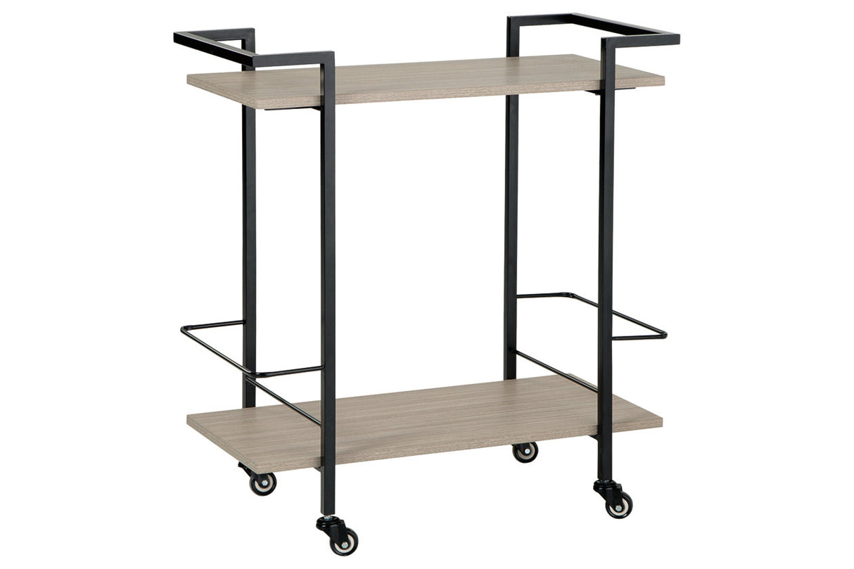 Waylowe Brown/Black Bar Cart from Ashley - Luna Furniture