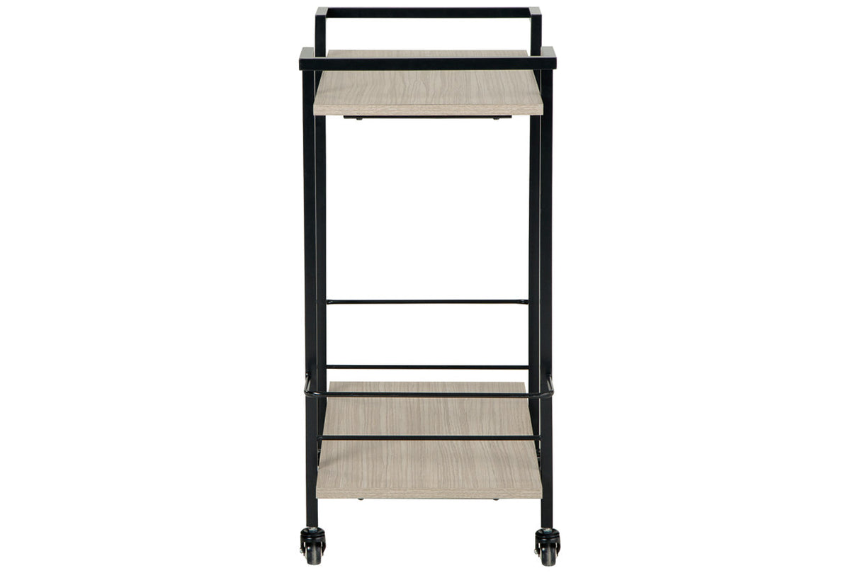 Waylowe Brown/Black Bar Cart from Ashley - Luna Furniture