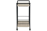 Waylowe Brown/Black Bar Cart from Ashley - Luna Furniture