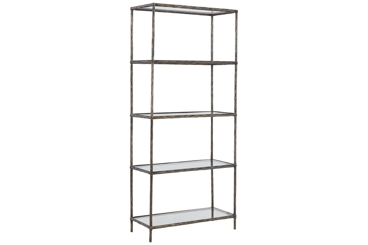 Ryandale Antique Pewter Finish Bookcase -  Ashley - Luna Furniture