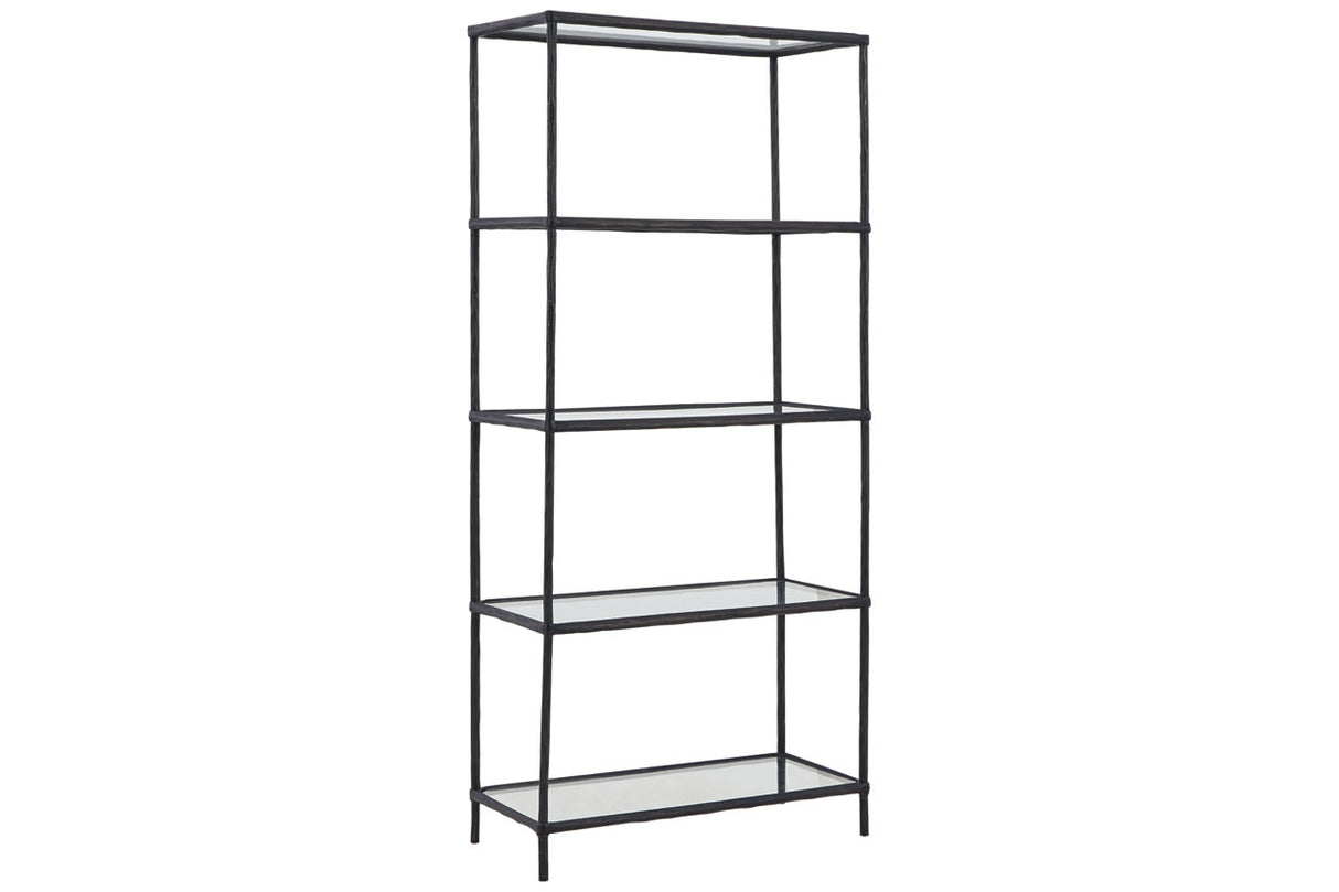 Ryandale Antique Black Bookcase -  Ashley - Luna Furniture