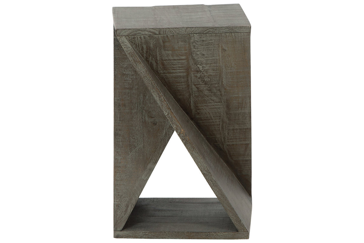 Zalemont Distressed Gray Accent Table from Ashley - Luna Furniture