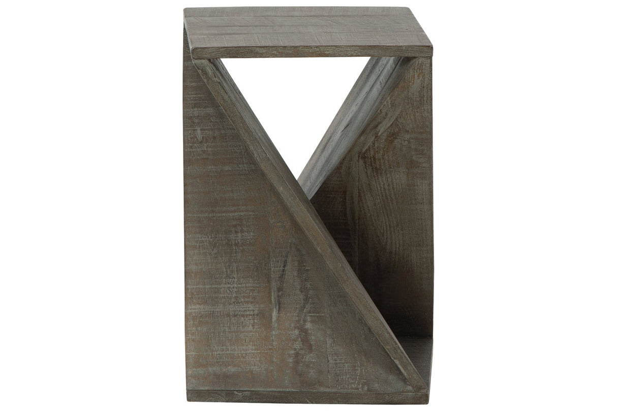 Zalemont Distressed Gray Accent Table from Ashley - Luna Furniture