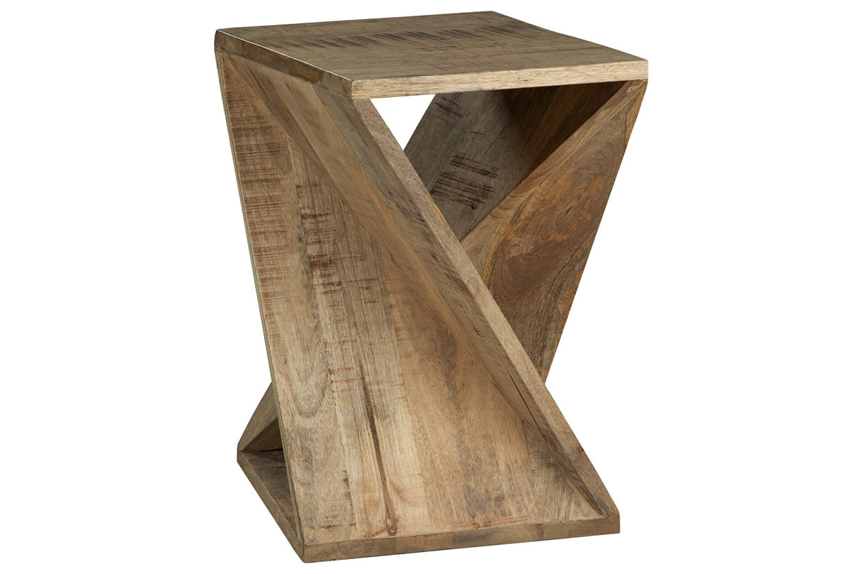 Zalemont Distressed Brown Accent Table from Ashley - Luna Furniture