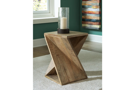 Zalemont Distressed Brown Accent Table from Ashley - Luna Furniture