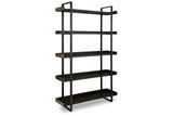 Kevmart Grayish Brown/Black Bookcase from Ashley - Luna Furniture