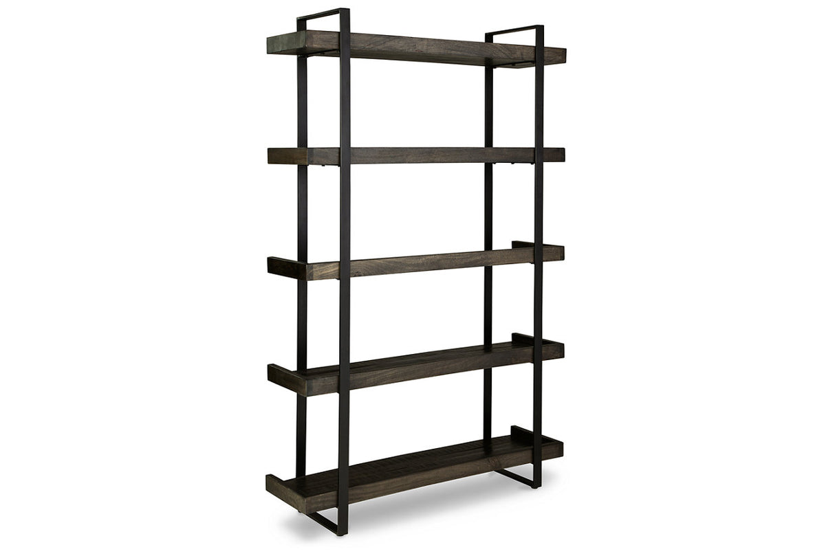 Kevmart Grayish Brown/Black Bookcase from Ashley - Luna Furniture