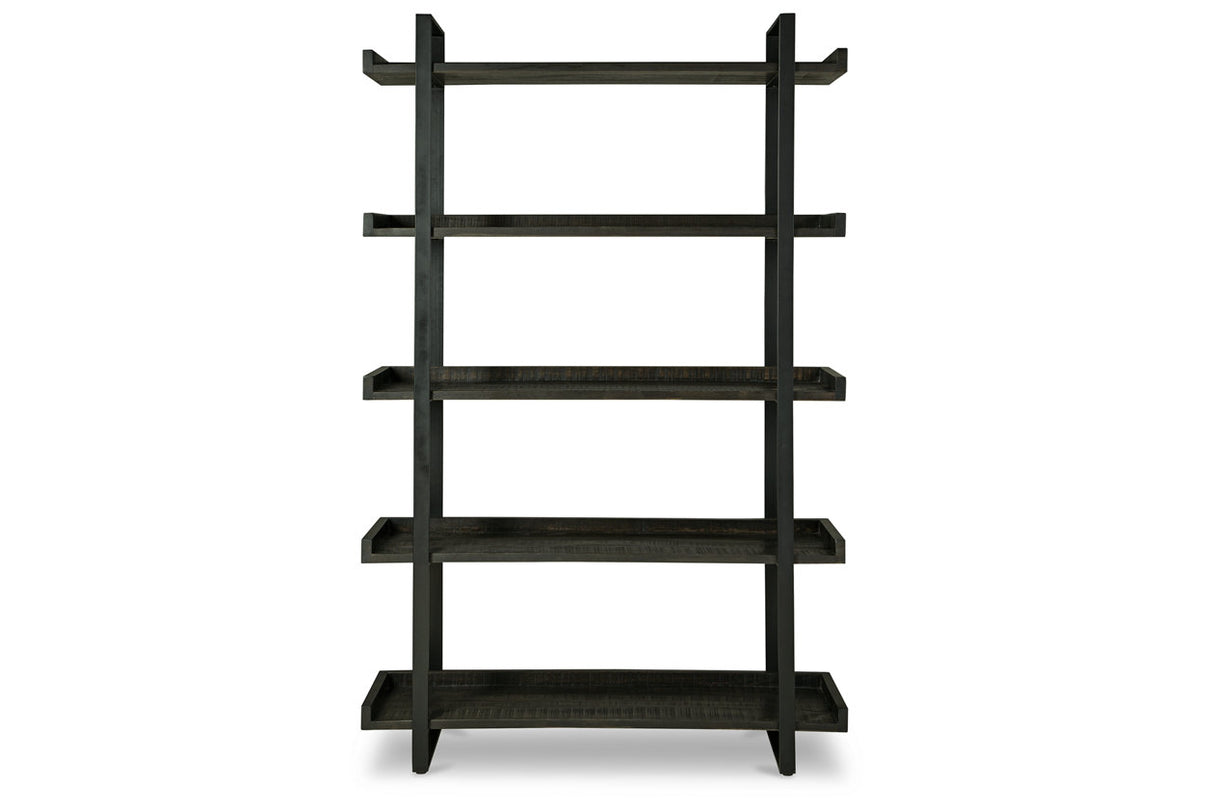 Kevmart Grayish Brown/Black Bookcase from Ashley - Luna Furniture