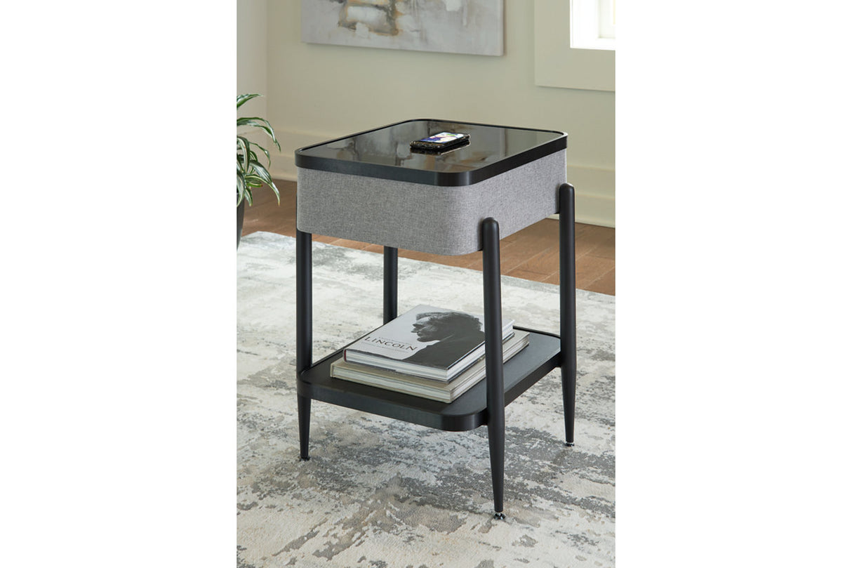 Jorvalee Gray/Black Accent Table from Ashley - Luna Furniture