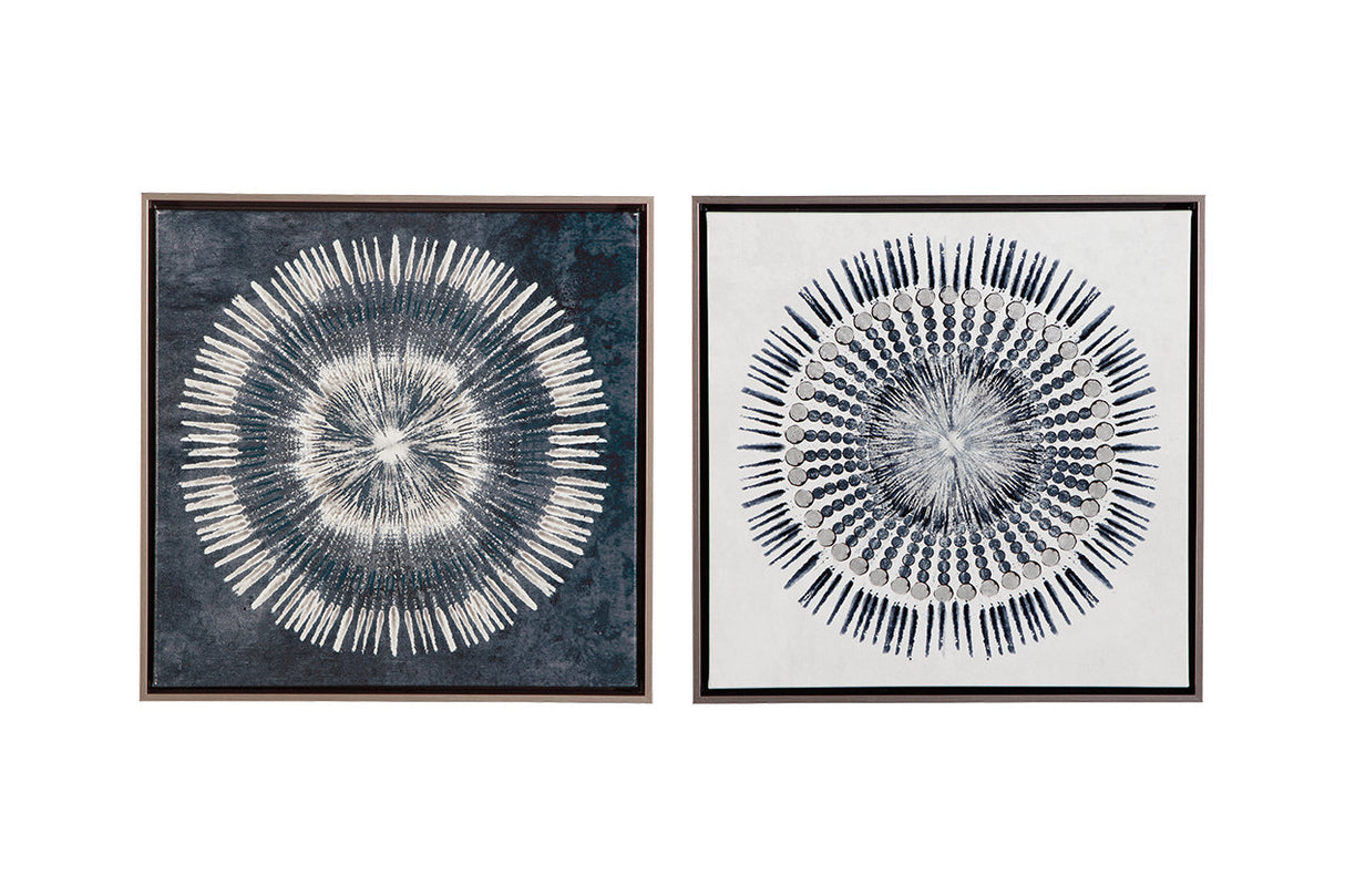 Monterey Blue/White Wall Art, Set of 2 -  - Luna Furniture