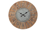 Payson Antique Gray/Natural Wall Clock from Ashley - Luna Furniture