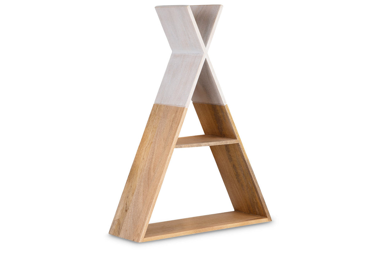 Cadel White/Natural Wall Shelf from Ashley - Luna Furniture