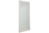 Jacee Antique White Floor Mirror from Ashley - Luna Furniture