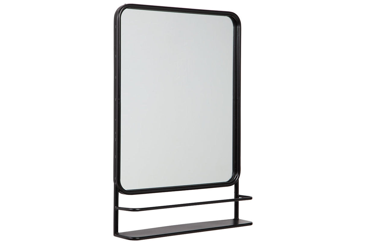 Ebba Black Accent Mirror -  - Luna Furniture