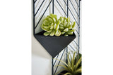 Dashney Black Wall Planter On Stand -  Ashley - Luna Furniture