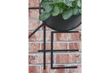 Dunster Black Wall Planter On Stand -  Ashley - Luna Furniture