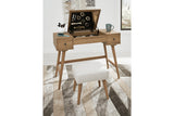 Thadamere Light Brown Vanity with Stool -  Ashley - Luna Furniture