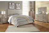 Dolante Beige Queen Upholstered Bed -  - Luna Furniture