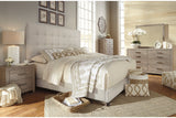 Dolante Beige Queen Upholstered Bed -  - Luna Furniture