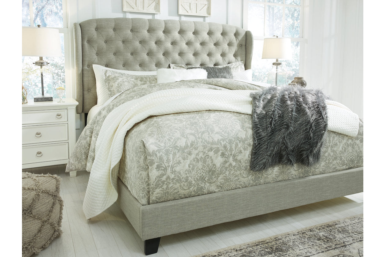 Jerary Gray King Upholstered Bed From Ashley – Luna Furniture