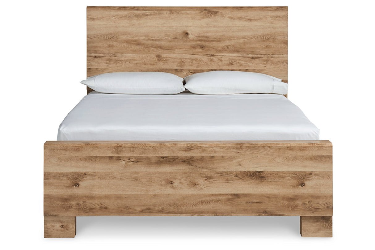 Hyanna Tan Brown Queen Panel Bed -  Ashley - Luna Furniture