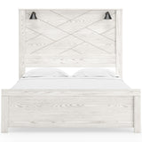 Gerridan White/Gray with Sconces Panel Bedroom Set