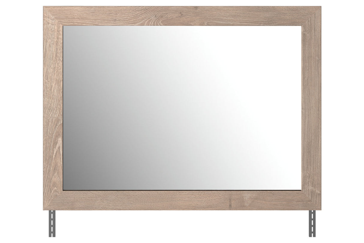 Senniberg Light Brown/White Bedroom Mirror - Luna Furniture