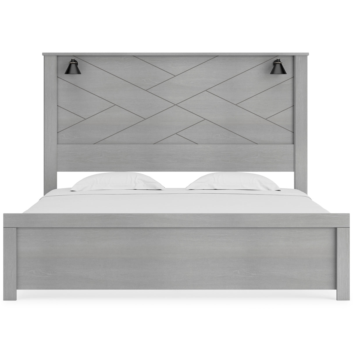 Cottonburg Light Gray/White Lighted Panel Bedroom Set from Ashley - Luna Furniture