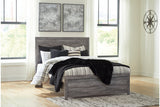 Bronyan Dark Gray Queen Panel Bed -  Ashley - Luna Furniture