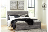 Bronyan Dark Gray King Panel Bed -  Ashley - Luna Furniture