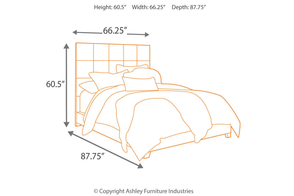 Dolante Gray Queen Upholstered Bed -  - Luna Furniture