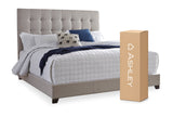 Dolante Beige Queen Upholstered Bed -  - Luna Furniture