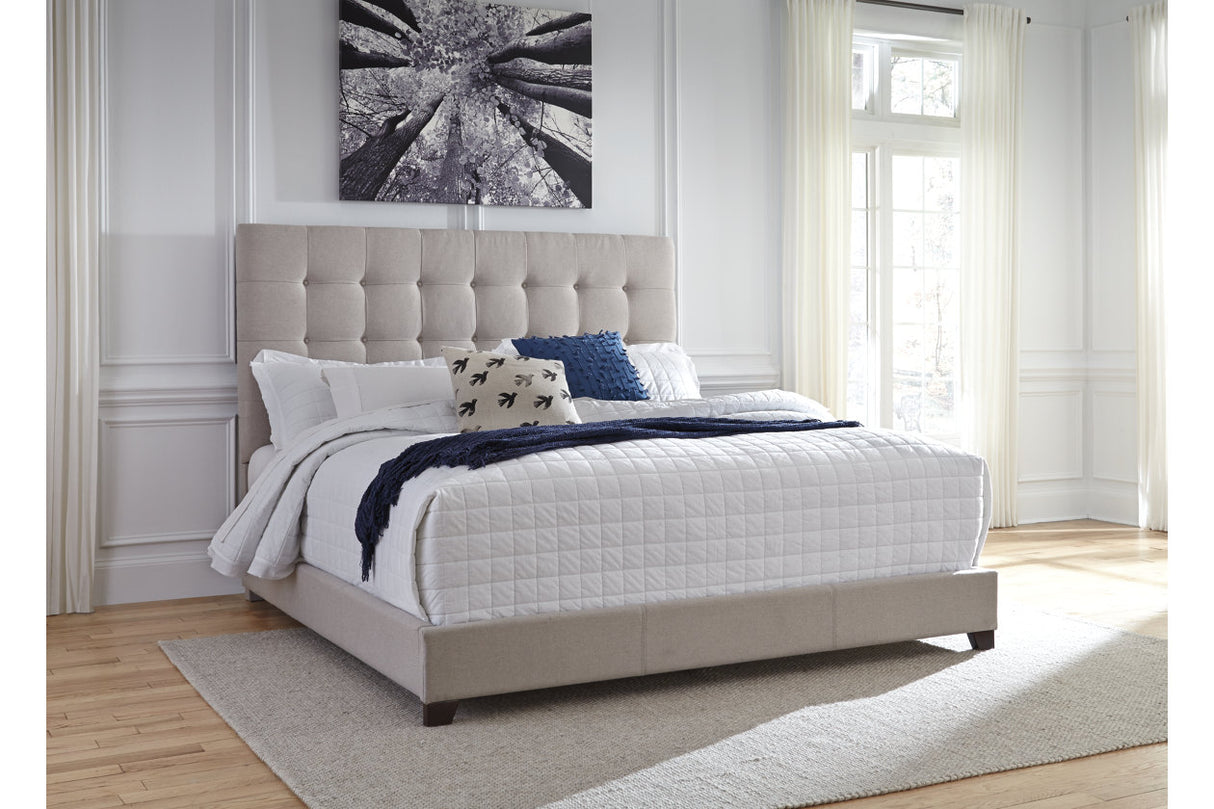 Dolante Beige Queen Upholstered Bed -  - Luna Furniture