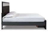 Kaydell Black King Upholstered Platform Storage Platform Bed -  Ashley - Luna Furniture