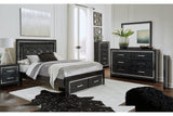 Kaydell Black Queen Panel Bed with Storage -  Ashley - Luna Furniture