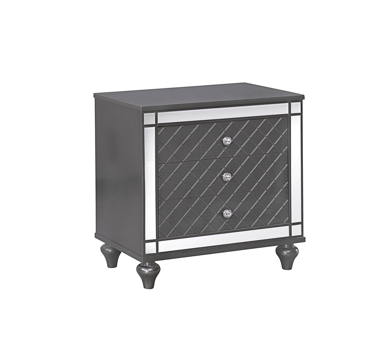 Refino Gray Nightstand from Crown Mark - Luna Furniture