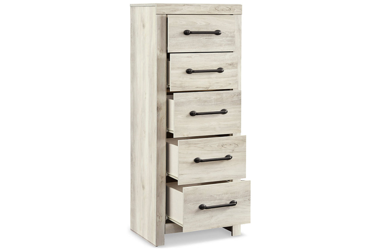 Cambeck Whitewash Narrow Chest of Drawers -  - Luna Furniture