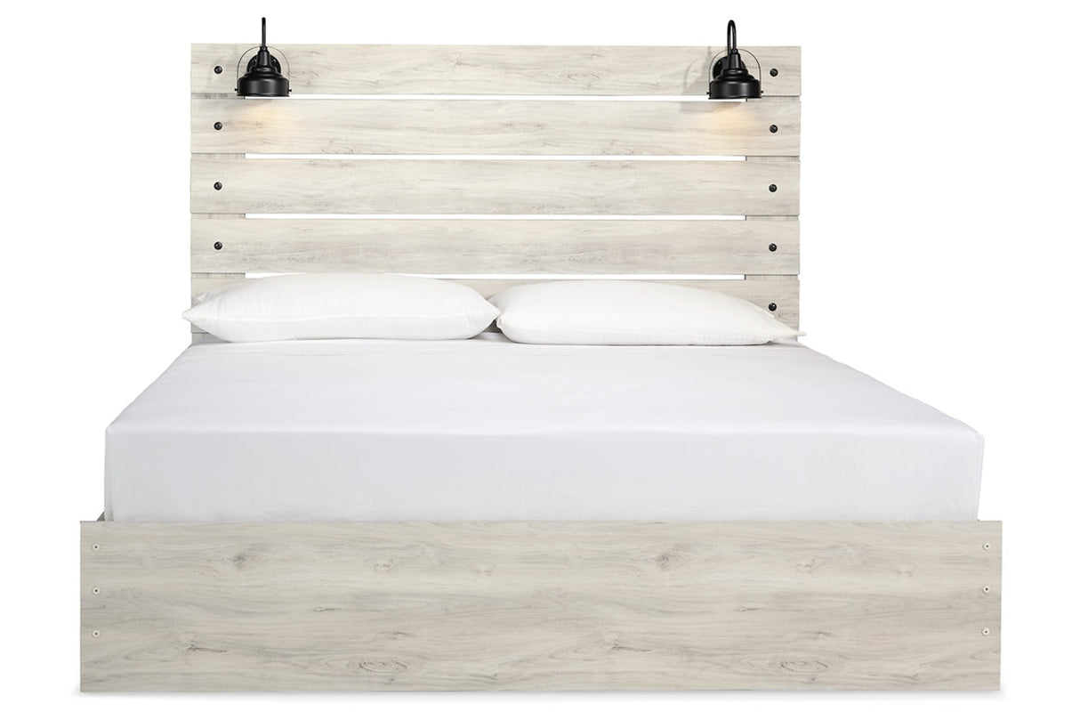 Cambeck Whitewash King Panel Bed -  - Luna Furniture