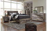 Derekson Multi Gray King Panel Bed with 2 Storage Drawers -  Ashley - Luna Furniture