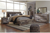 Derekson Multi Gray King Panel Bed with 2 Storage Drawers -  Ashley - Luna Furniture