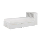 Galen White Twin Bookcase Bed with Storage Boxes -  Homelegance - Luna Furniture