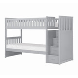 Orion Gray Twin/Twin Step Bunk Bed