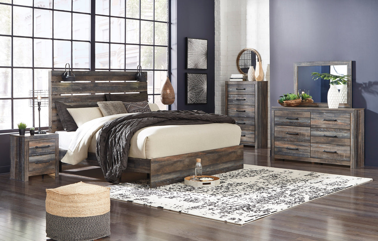 Drystan Brown Panel Bedroom Set - Luna Furniture