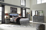 Baystorm Gray LED Footboard Storage Platform Bedroom Set from Ashley - Luna Furniture