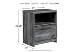 Baystorm Gray Nightstand - Ashley - Luna Furniture